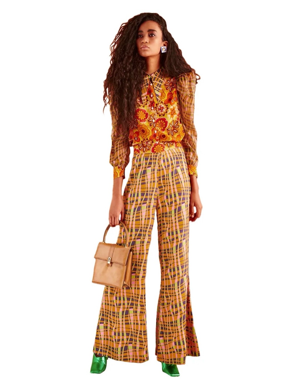 SeliaB Makalu trousers in plaid multi sz. S